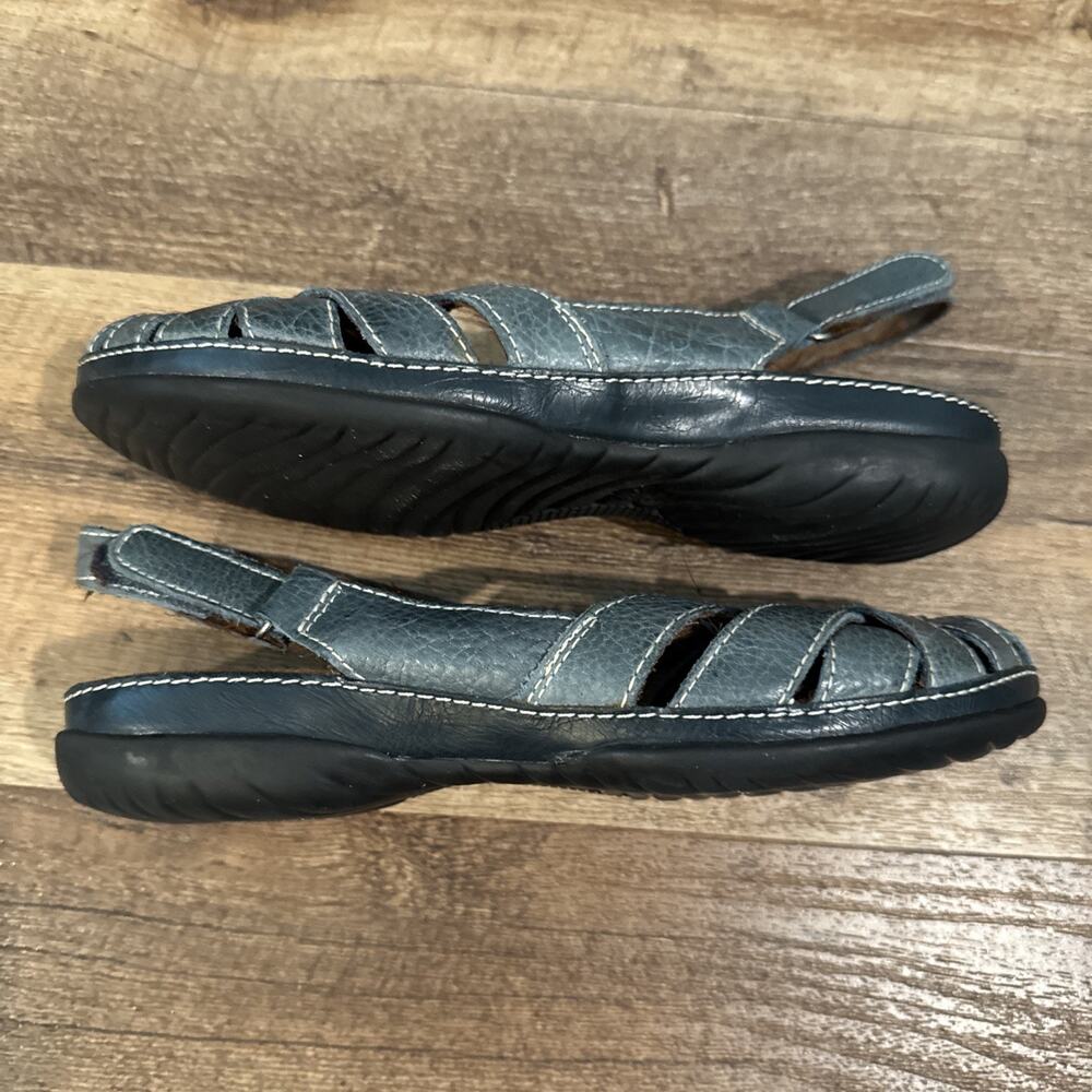 BARETRAPS Womens Darletta Slingback Woven Fisherman Sandals 6.5 M Blue Leather - Picture 6 of 7